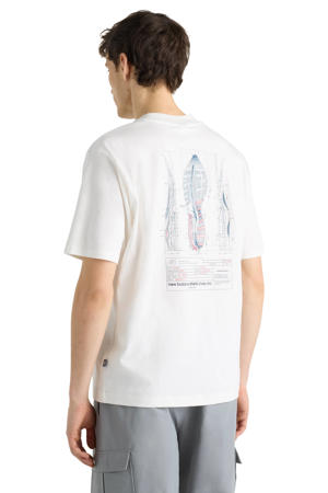 regular fit T-shirt met backprint - wit
