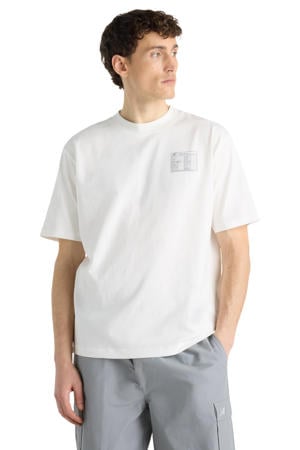 regular fit T-shirt met backprint - wit