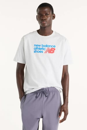 regular fit T-shirt met logo - wit
