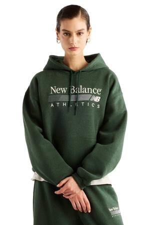 hoodie met logo - donkergroen