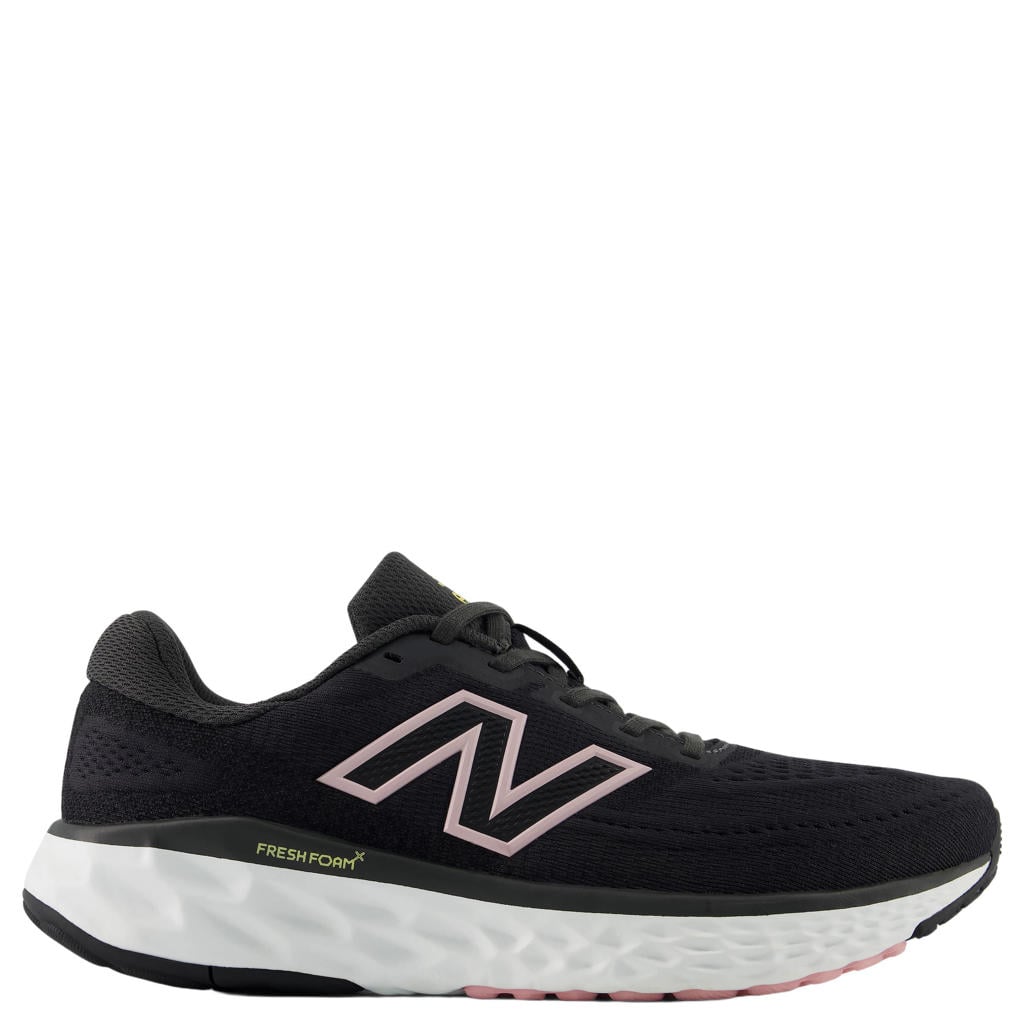 Zwart, metallic en zilverkleurige dames New Balance EVOZ V4 hardloopschoenen - van mesh/voering: mesh/voetbed: eva met veters