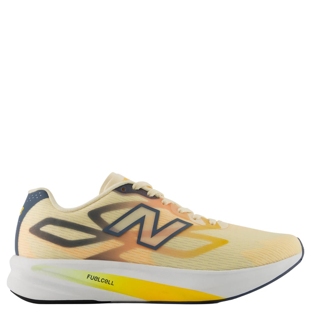 Lichtgeel en donkerblauwe dames New Balance Flite-R hardloopschoenen - van mesh/voering: mesh/voetbed: eva met veters