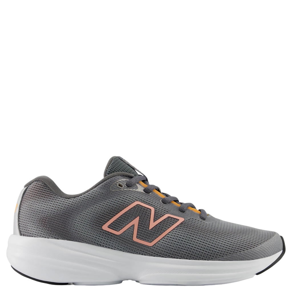 Grijs en lichtoranje dames New Balance 411 V4 hardloopschoenen - van mesh/voering: mesh/voetbed: eva met veters