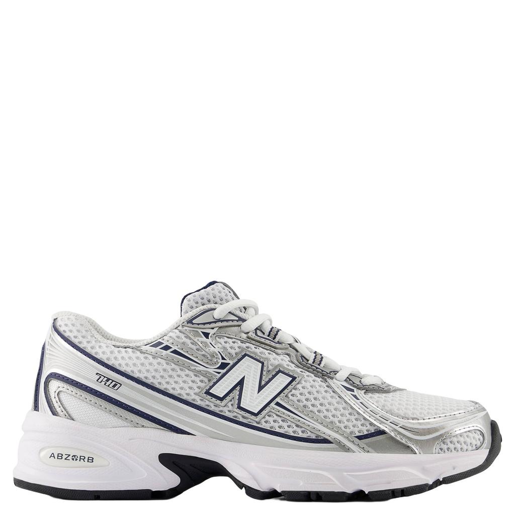 Wit en donkerblauwe jongens en meisjes New Balance 740 mesh sneakers - van mesh-pu/voering: mesh/voetbed: eva met veters