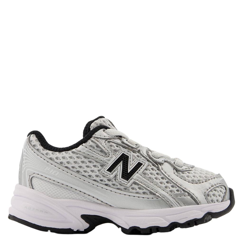 Wit en zilverkleurige jongens en meisjes New Balance 740 Bungee mesh sneakers - van mesh-pu/voering: mesh/voetbed: eva met elastische veters
