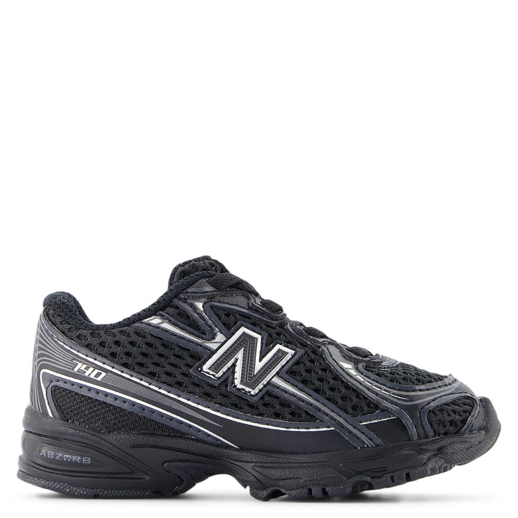 Zwarte jongens en meisjes New Balance 740 bungee mesh sneakers - van mesh-pu/voering: mesh/voetbed: eva met elastische veters