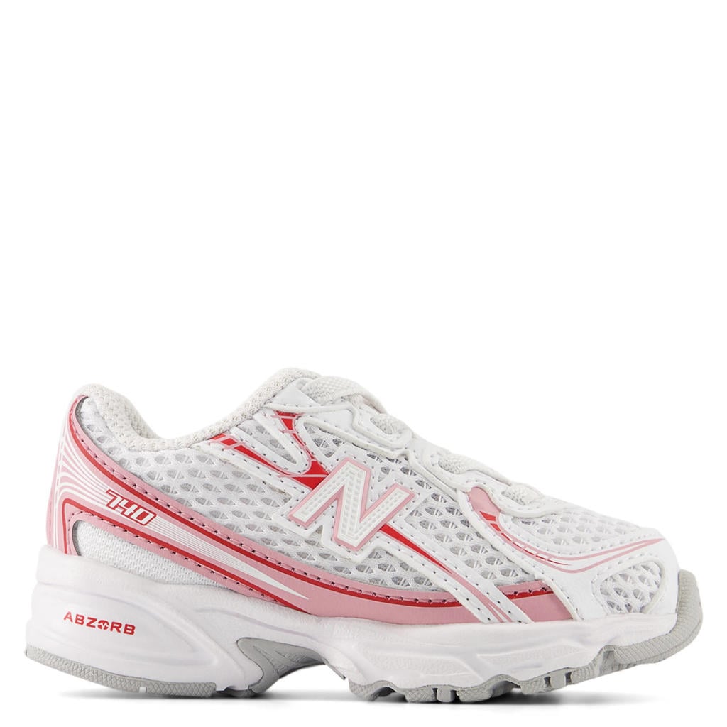 Wit en roze meisjes New Balance 740 mesh sneakers - van mesh-pu/voering: mesh/voetbed: eva met veters