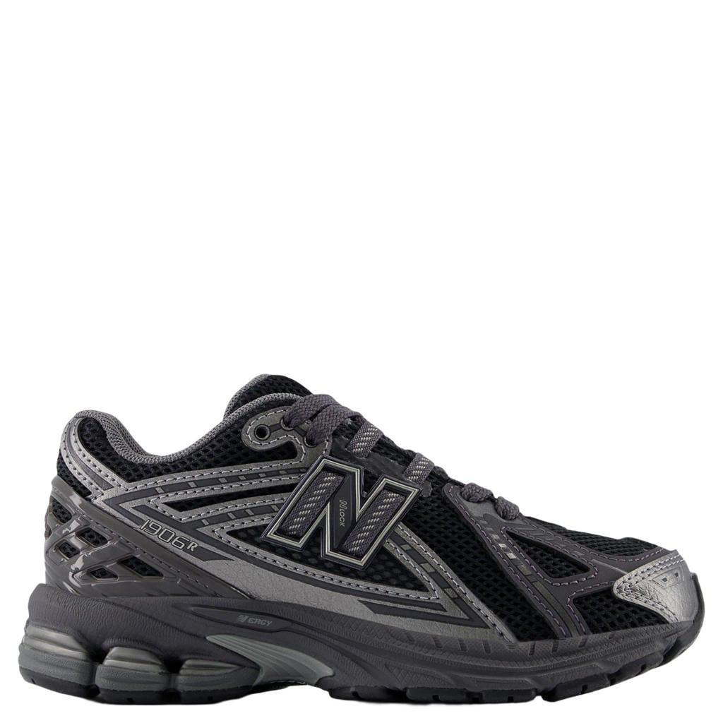 Antraciet en grijze jongens en meisjes New Balance 1906R mesh sneakers - van mesh-pu/voering: mesh/voetbed: eva met veters
