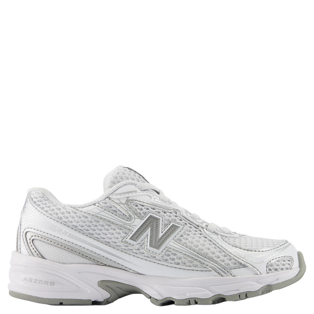 Wit en lichtgrijze meisjes New Balance 740 Bungee sneakers - van mesh-pu/voering: mesh/voetbed: eva met elastische veters
