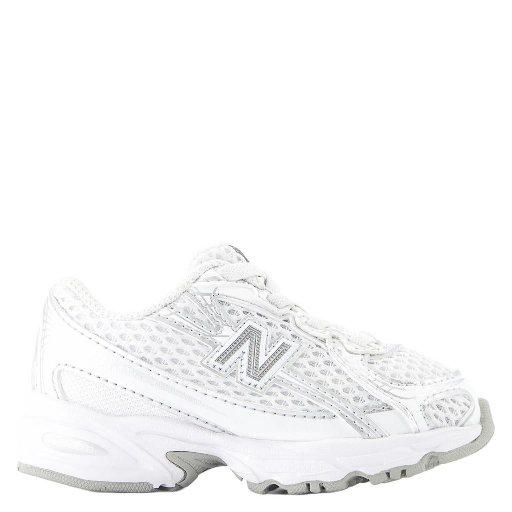 Witte jongens en meisjes New Balance 740 Bungee sneakers - van mesh-pu/voering: mesh/voetbed: eva met elastische veters