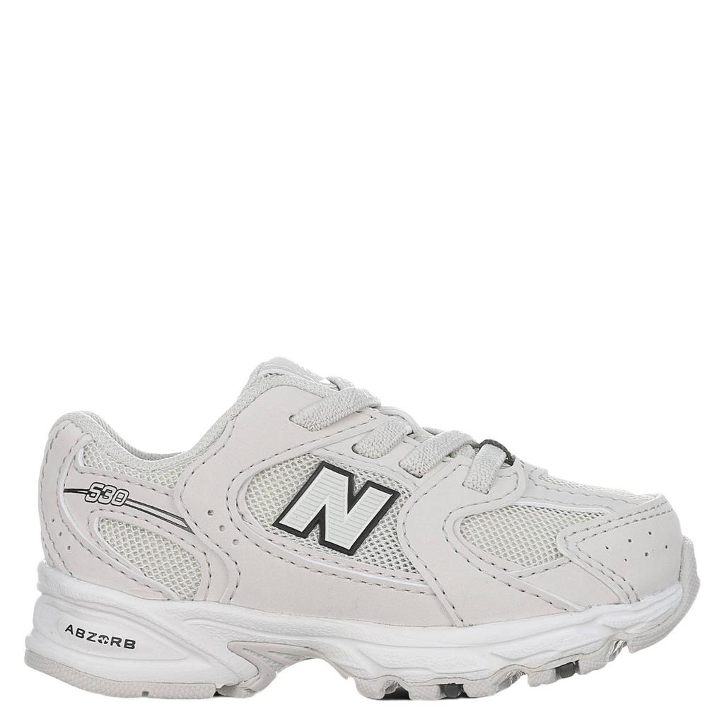 Lichtgrijze meisjes New Balance 530 Bungee sneakers - van mesh-imitatieleer/voering: mesh/voetbed: eva met elastische veters