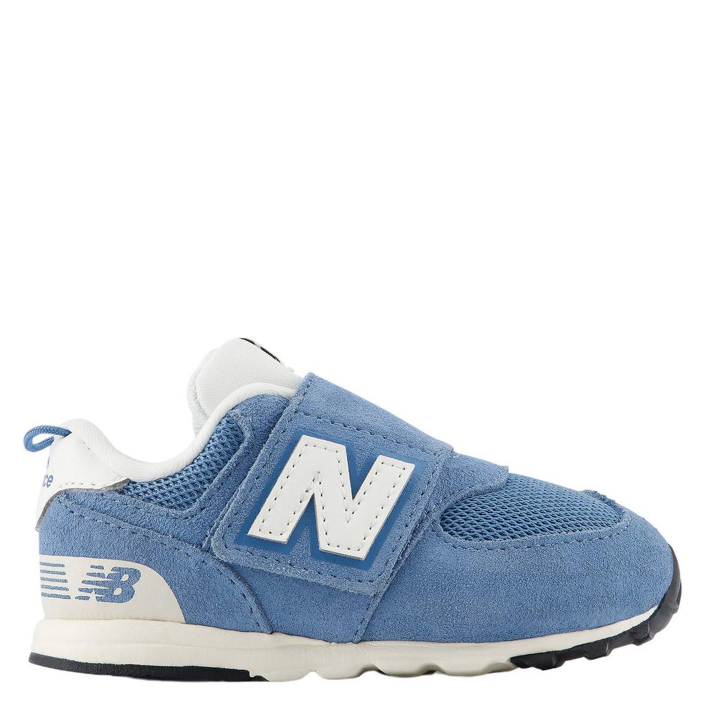 Blauw en witte meisjes New Balance 574 sneakers - van mesh-suède/voering: mesh/voetbed: eva met klittenband