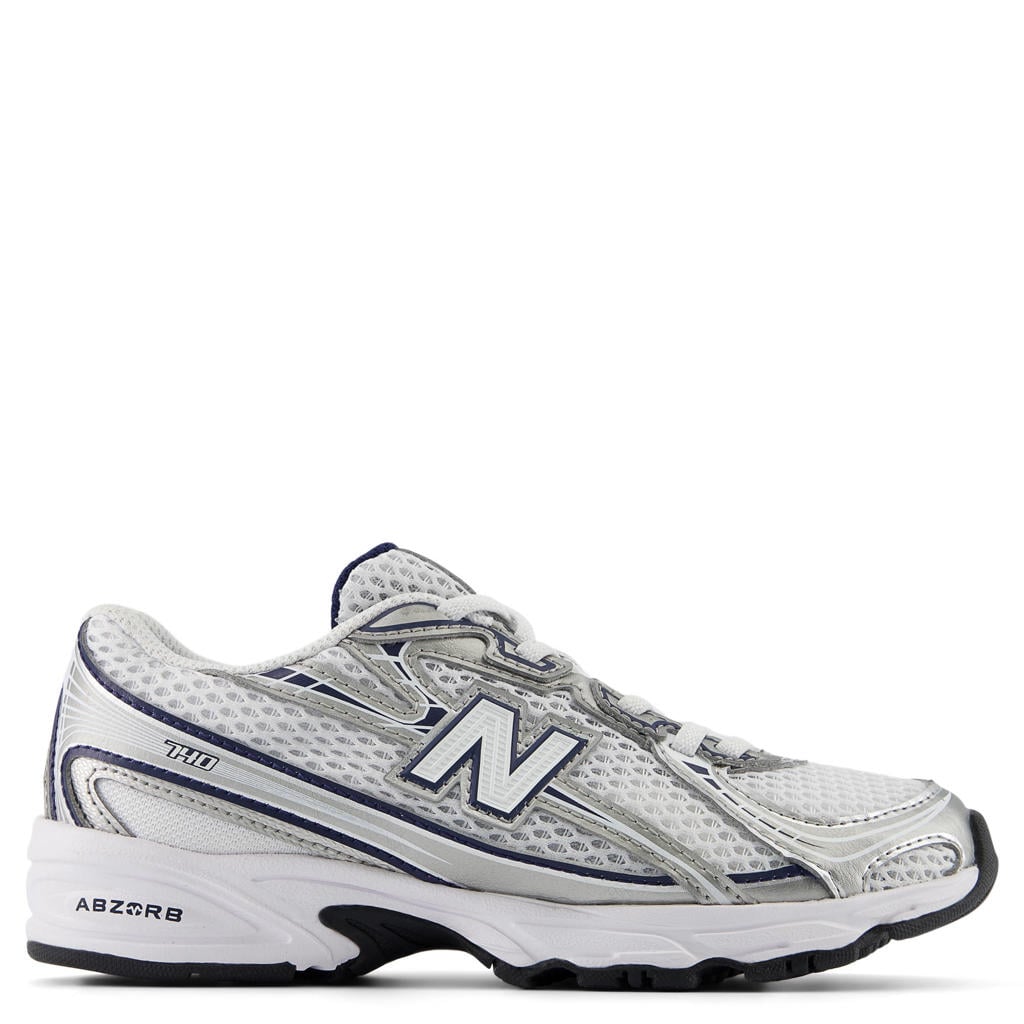 Wit en donkerblauwe meisjes New Balance 740 Bungee mesh sneakers - van mesh-pu/voering: mesh/voetbed: eva met elastische veters