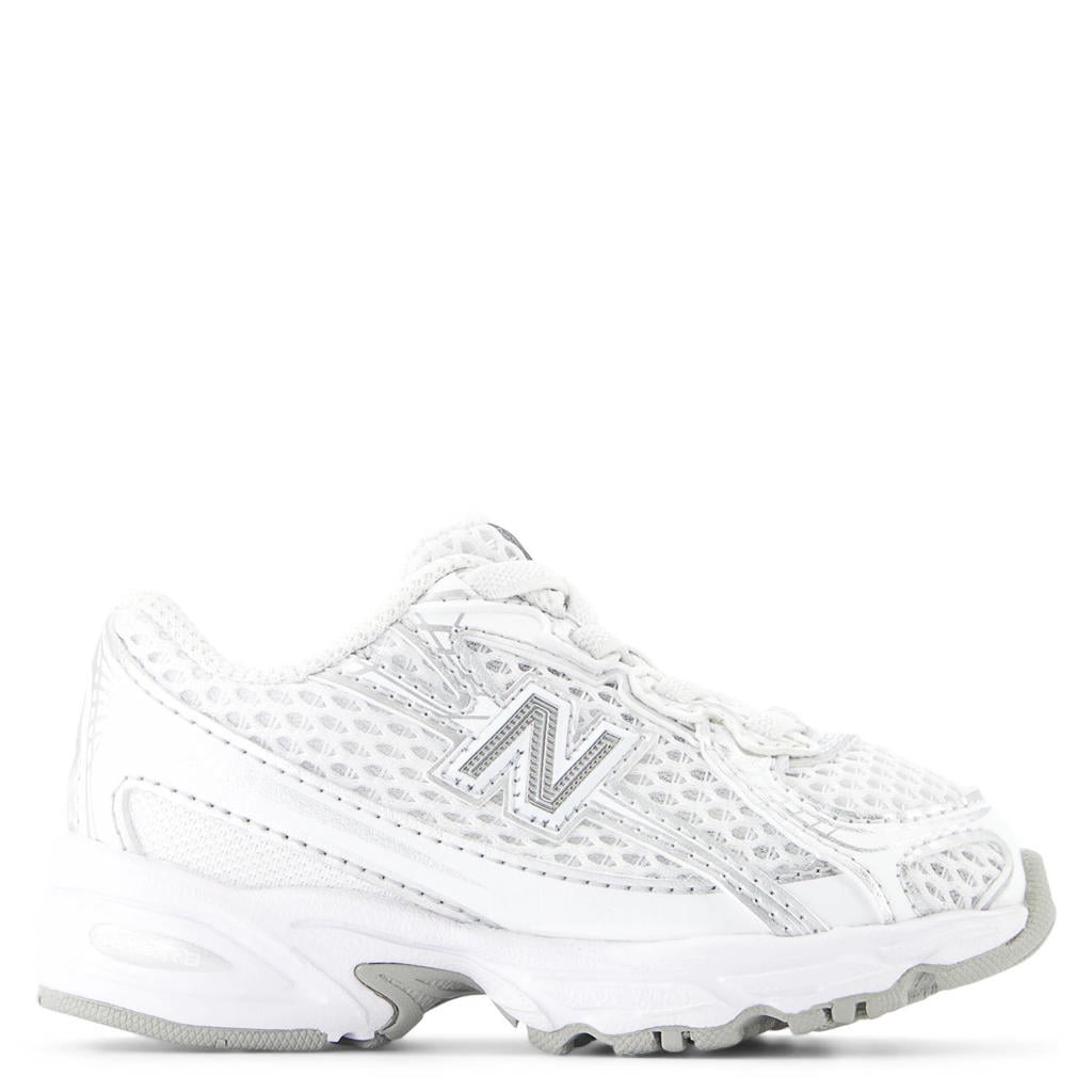 Witte jongens en meisjes New Balance 740 Bungee mesh sneakers - van mesh-pu/voering: mesh/voetbed: eva met elastische veters