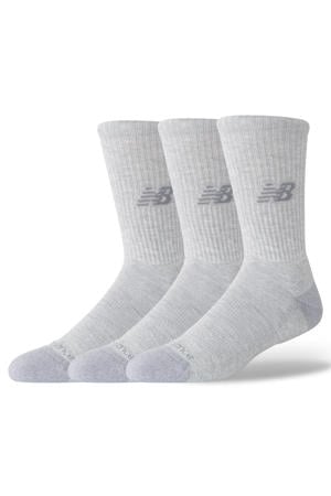 Active sokken met logo - grijs (set van 3)