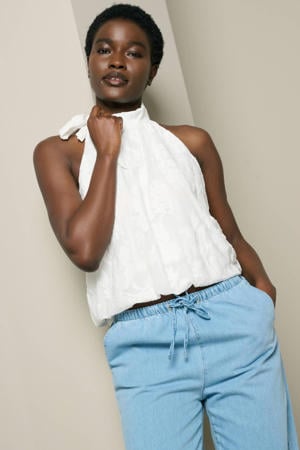 jacquard top - wit