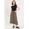 Cache Cache midi rok met split en panterprint - beige
