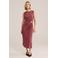 WE Fashion jurk met knoopdetail - oudroze