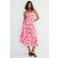 Mango gebloemde top - roze
