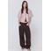 Mango blouse met krijtstreep en linnen - donkerrood
