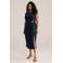 WE Fashion Curve midi jurk Plus Size - donkerblauw