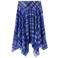 Mango geruite midi rok - blauw