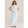 WE Fashion gestreepte midi rok lichtblauw