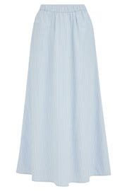 thumbnail: WE Fashion gestreepte midi rok lichtblauw