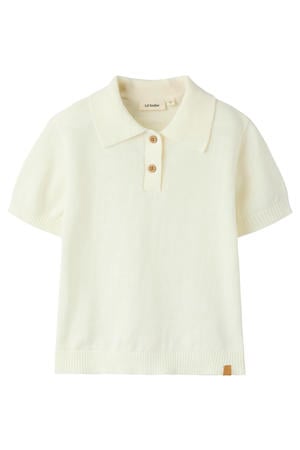 polo fijn gebreid ecru