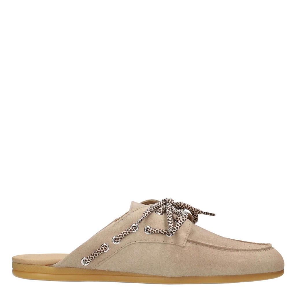 Beige dames Poelman Loes suède clogs -