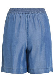 thumbnail: VILA high wide leg korte broek - mediumblauw