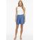 VILA high wide leg korte broek - mediumblauw