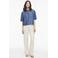 VILA rechtvallende blouse - middelblauw denim