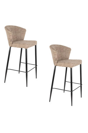  Georgia Barkrukken rugleuning 75 cm Bruin - Set van 2