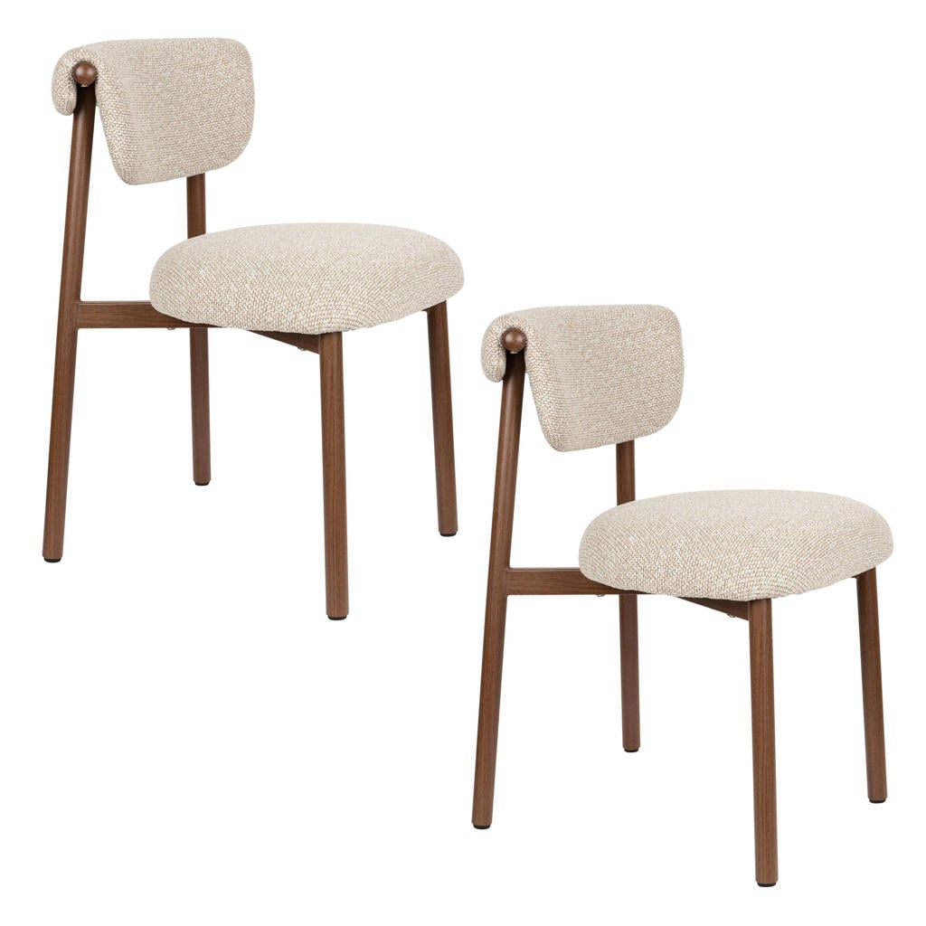 Housecraft Living Lee Eetkamerstoelen Beige - Set van 2