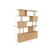 thumbnail: Zuiver  Barbier Boekenkast/ Wandkast Naturel