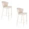 Dutchbone  Georgia Barkrukken rugleuning 75 cm Beige - Set van 2