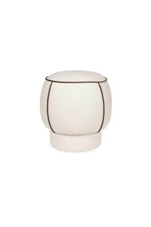 Marina Poef Rond 45 cm Wit