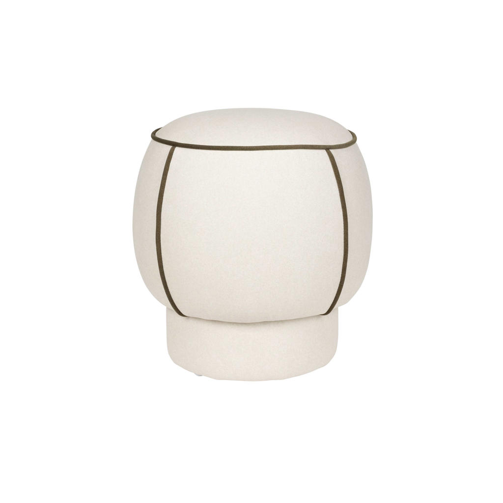 Housecraft Living Marina Poef Rond 45 cm Wit