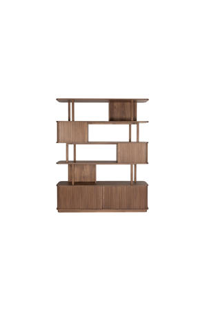 Barbier Boekenkast/ Wandkast Walnoot