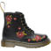 Dr. Martens 1460 Pascal leren gebloemde enkelboots met borduursels - zwart