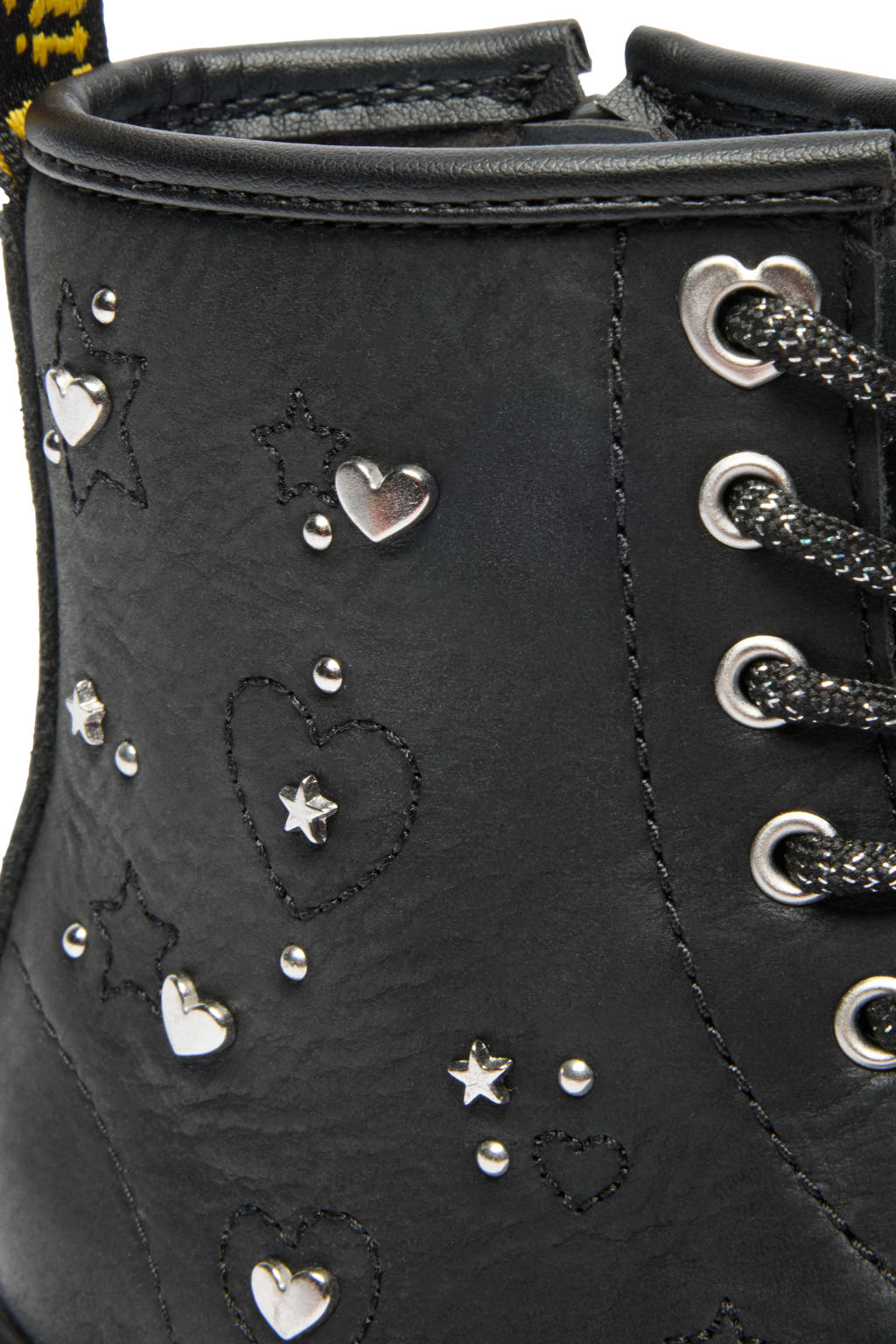 Dr. Martens 1460 Hs leren enkelboots met studs - zwart