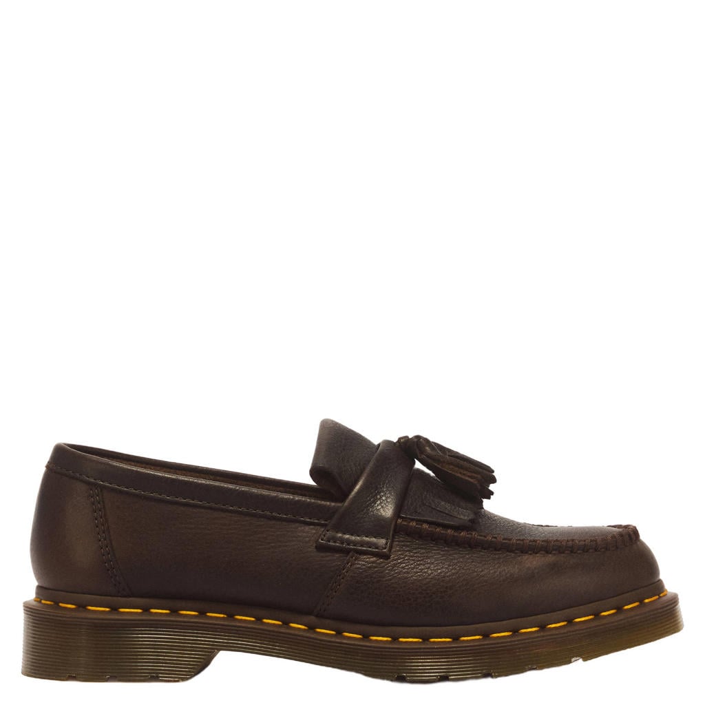 Donkerblauwe heren Dr. Martens Adrian Ys leren loafers -