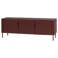 WOOOD Gunnar Tv Meubel 154 cm - Grenen - Bordeauxrood - 56x154x44