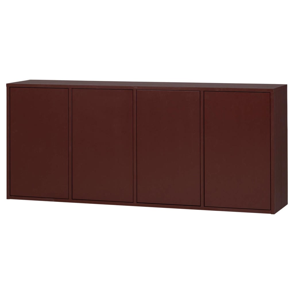 WOOOD WOOOD Merel Dressoir - Grenen - Bordeauxrood - 85x198x39,5 cm