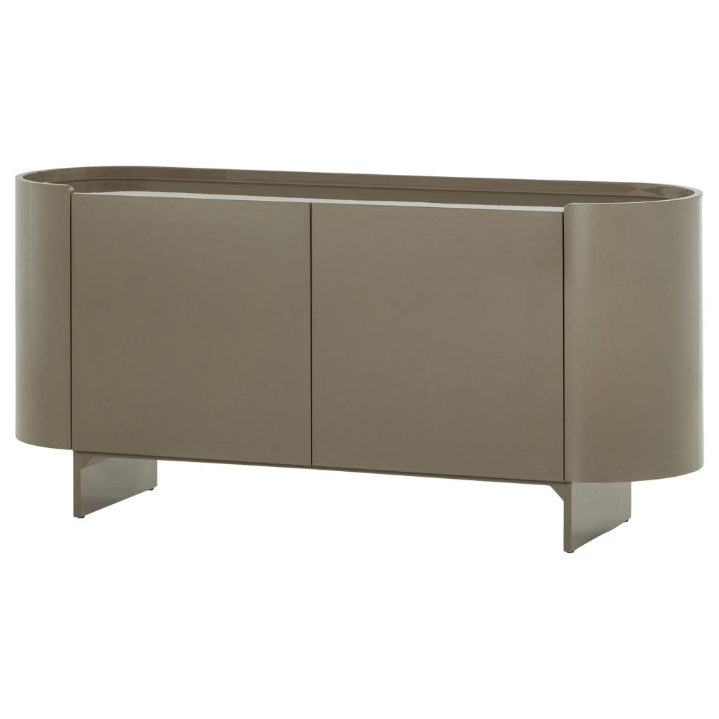 WOOOD WOOOD Liora Tv Meubel 160 cm - Hout - Hoogglans Groen - 75x160x45