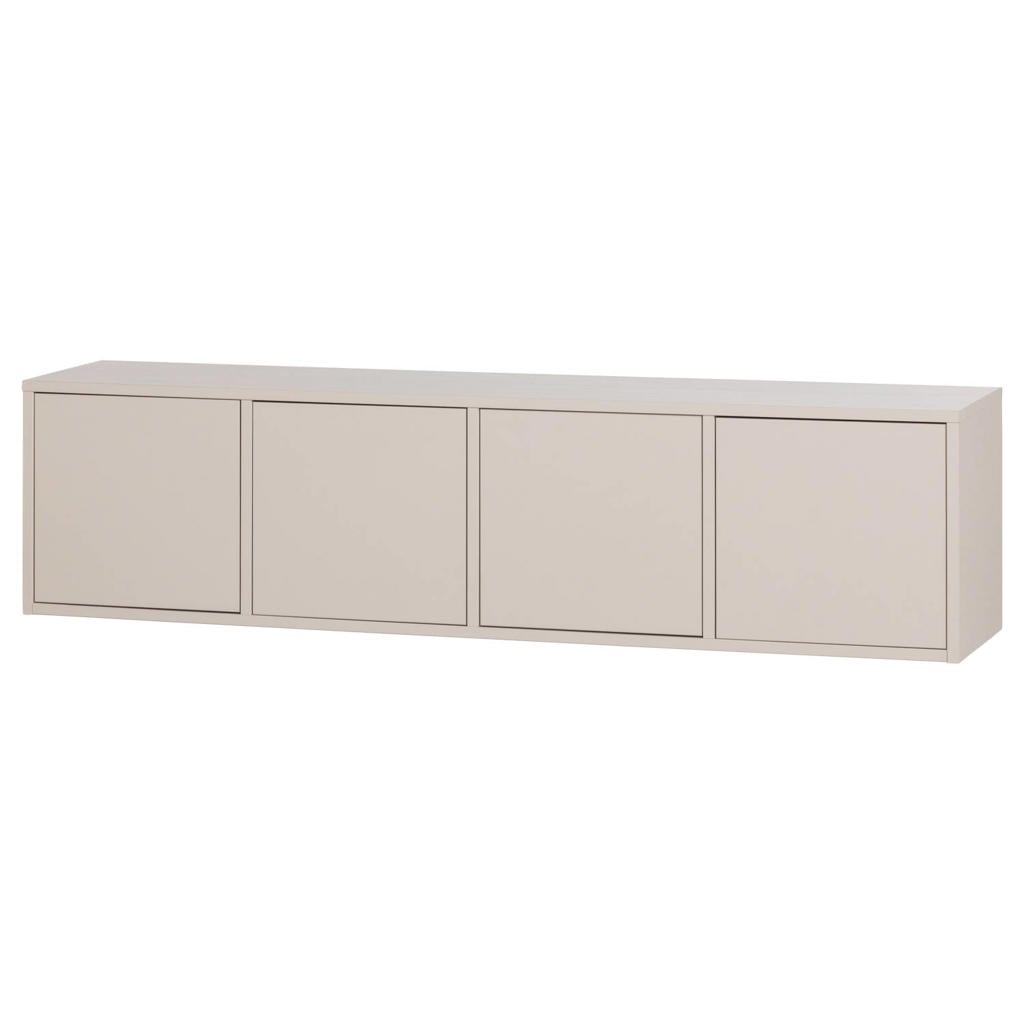 WOOOD Merel Tv Meubel - Grenen - Bordeauxrood - 49,5x198x39,5 cm