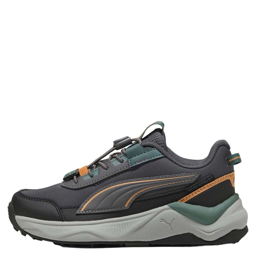 Grijs en oranje jongens en meisjes Puma Evolve 2.0 Trail sneakers - bruin van mesh-pu/voering: mesh/voetbed: eva met veters