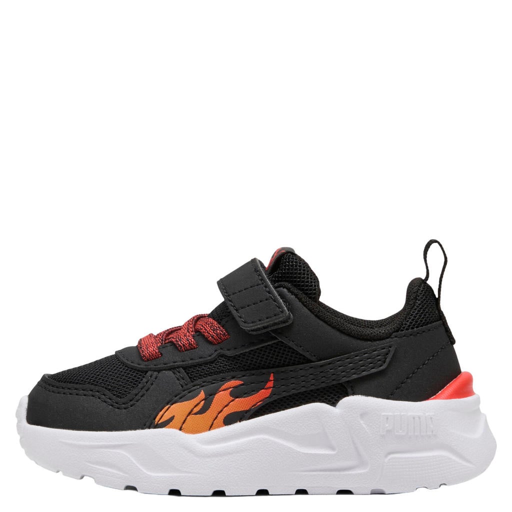 Zwart en rode jongens en meisjes Puma Trinity sneakers - van mesh/voering: mesh/voetbed: eva met elastische veter- met klittenbandsluiting