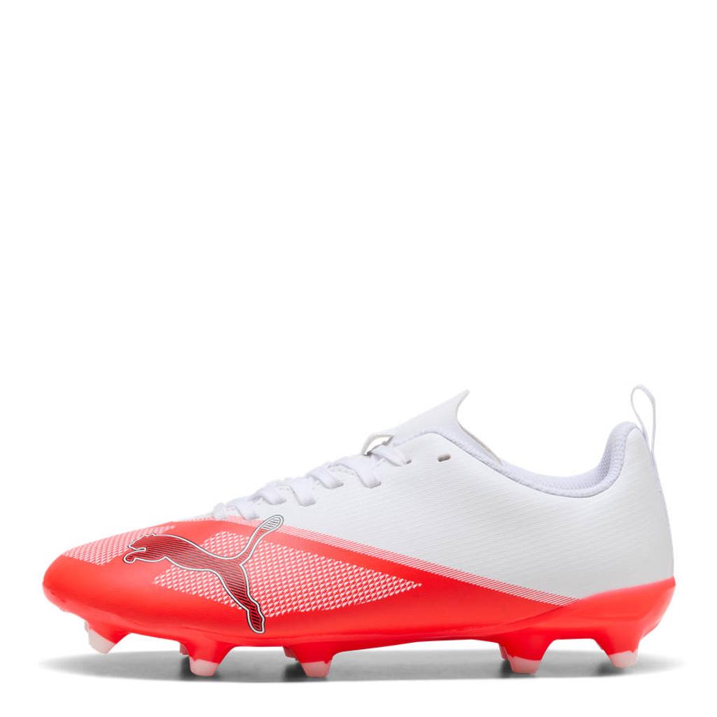 Rood en witte jongens en meisjes Puma Ultra 7 Play FG AG junior voetbalschoenen - van imitatieleer/voering: mesh/voetbed: eva